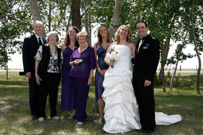 Whole family at wedding